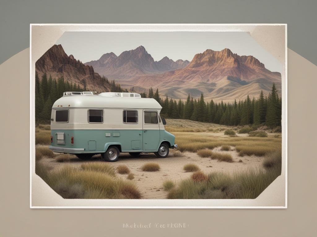 RV boondocking in nature
